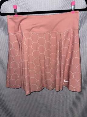 Nike Dri-FIT Advantage Women's Printed Scallop Tennis Skirt Skort Pink